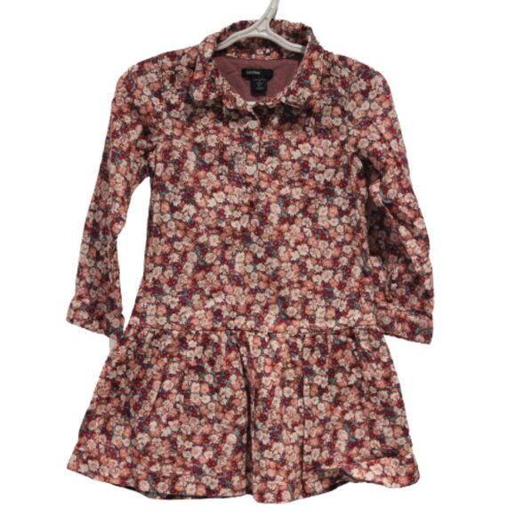 3/$25 🏷 Gap Pink Floral Blouse Dress Size 4 - Picture 1 of 2